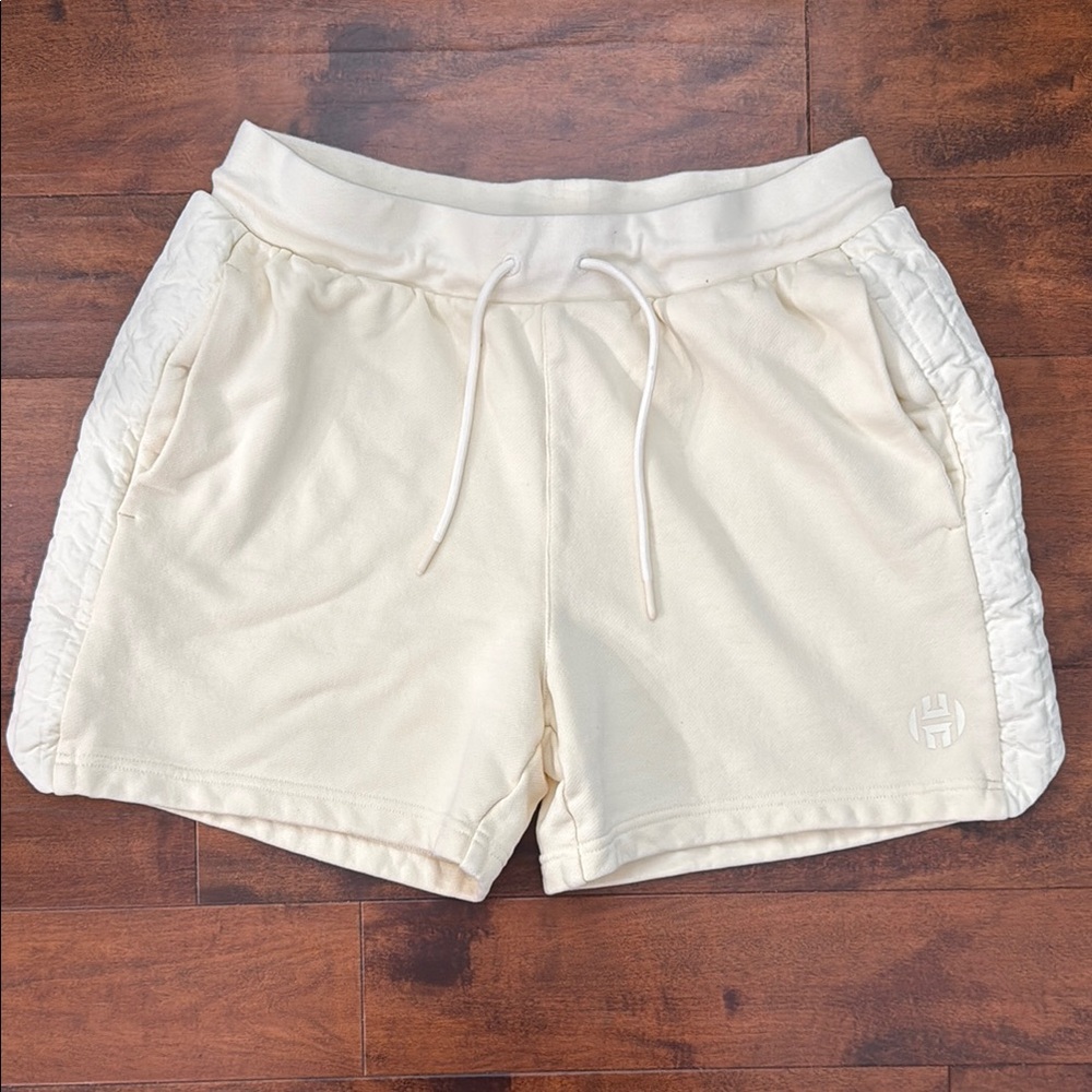 Men’s Adidas Harden Cream Shorts - Size Medium, EUC